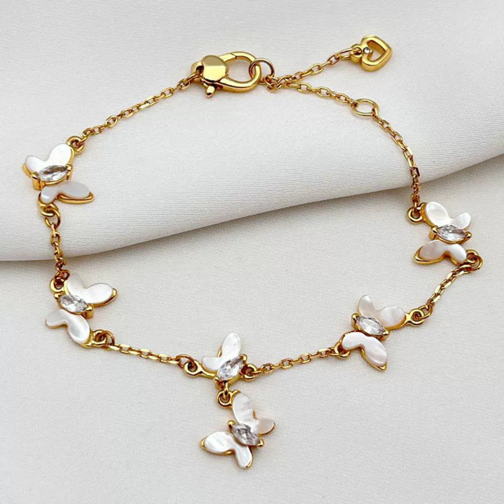 Kendra Scott Natural Shell Butterfly Bracelet